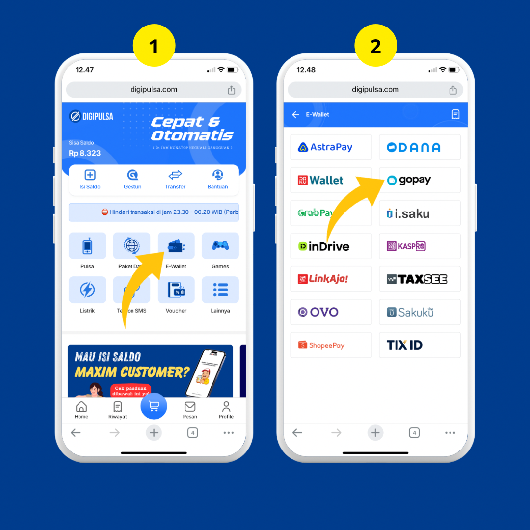 Cara Top Up Saldo Gojek Driver di Aplikasi DIGIPULSA