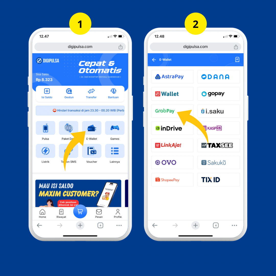 Cara Top Up Saldo Grab Driver di Aplikasi DIGIPULSA