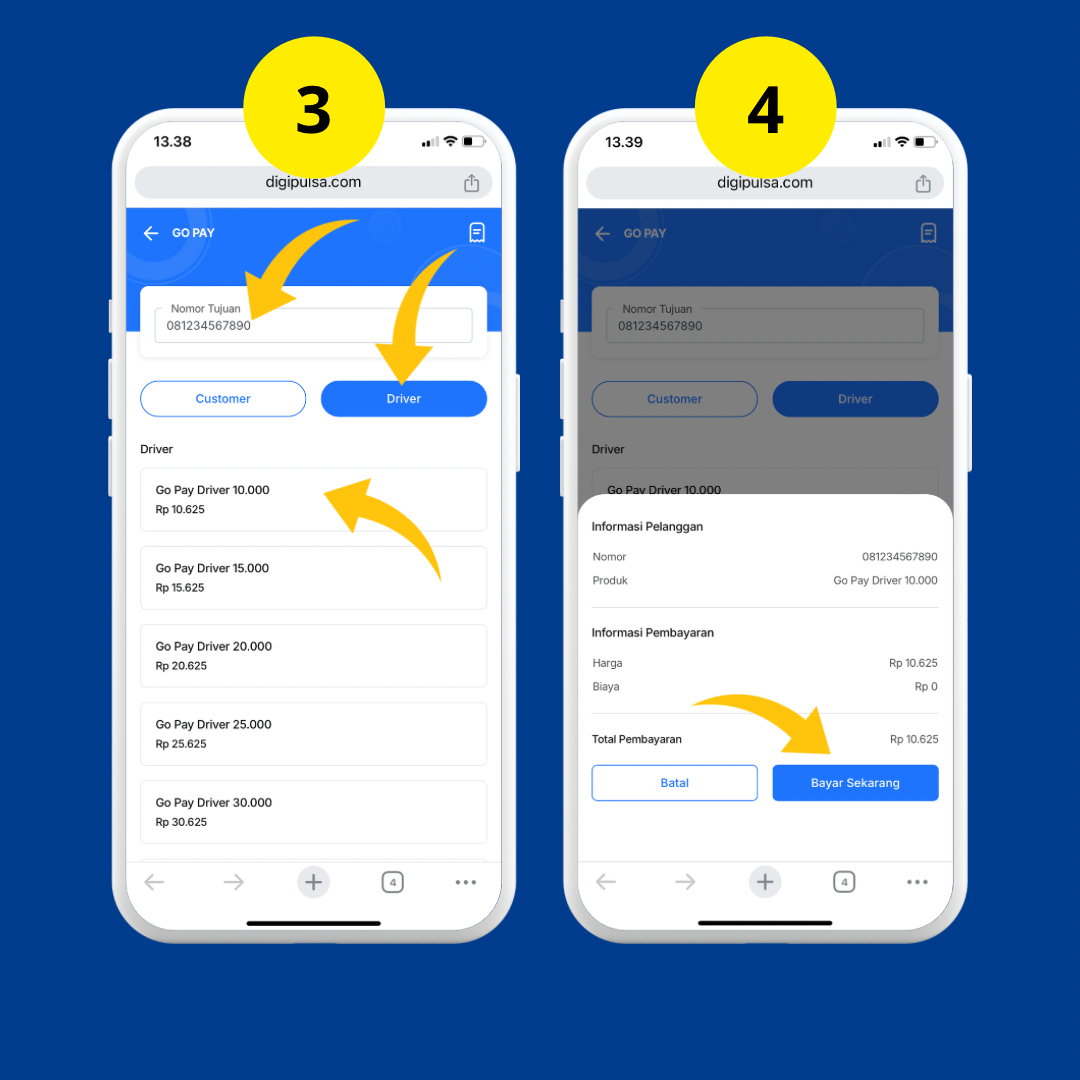 Cara Top Up Saldo Gojek Driver di Aplikasi DIGIPULSA
