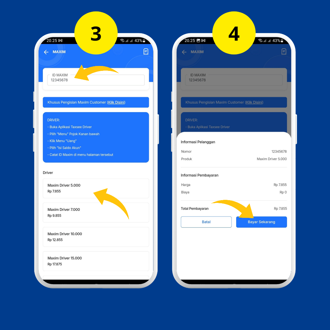 Cara Top Up Saldo Driver Maxim di Aplikasi DIGIPULSA