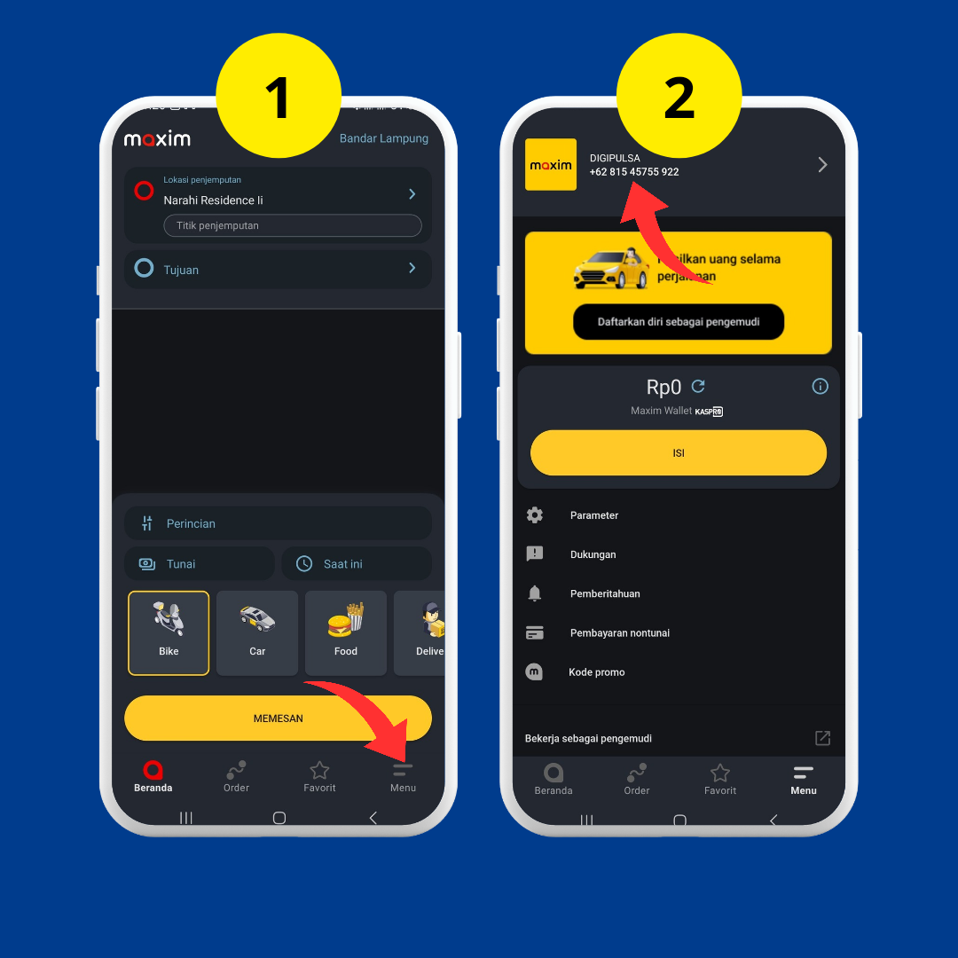 Cara Isi Saldo Maxim Customer (Kaspro) di Aplikasi DIGIPULSA Cara Isi Saldo Maxim Customer (Kaspro) di Aplikasi DIGIPULSA
