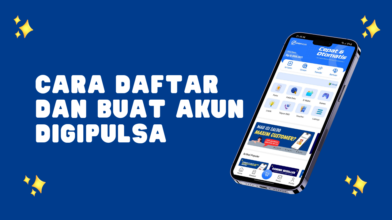 Cara Daftar dan Buat Akun DIGIPULSA untuk Pemula