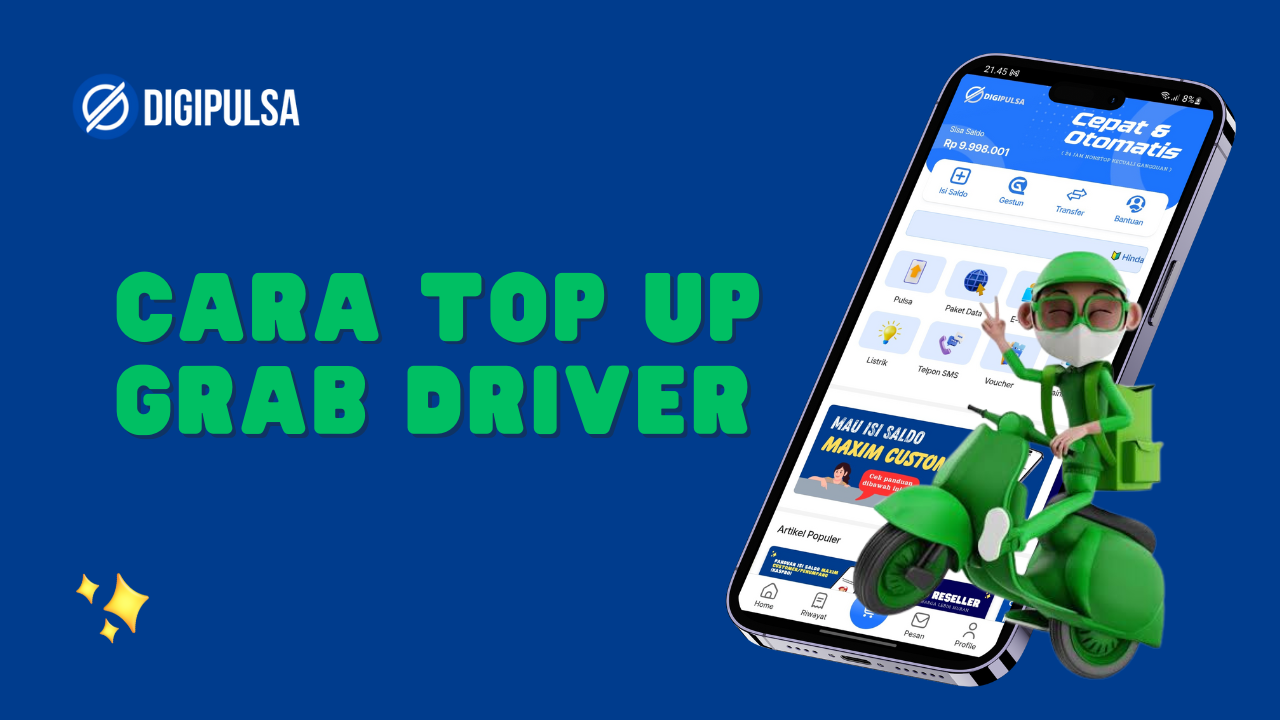 Cara Top Up Saldo Grab Driver di Aplikasi DIGIPULSA