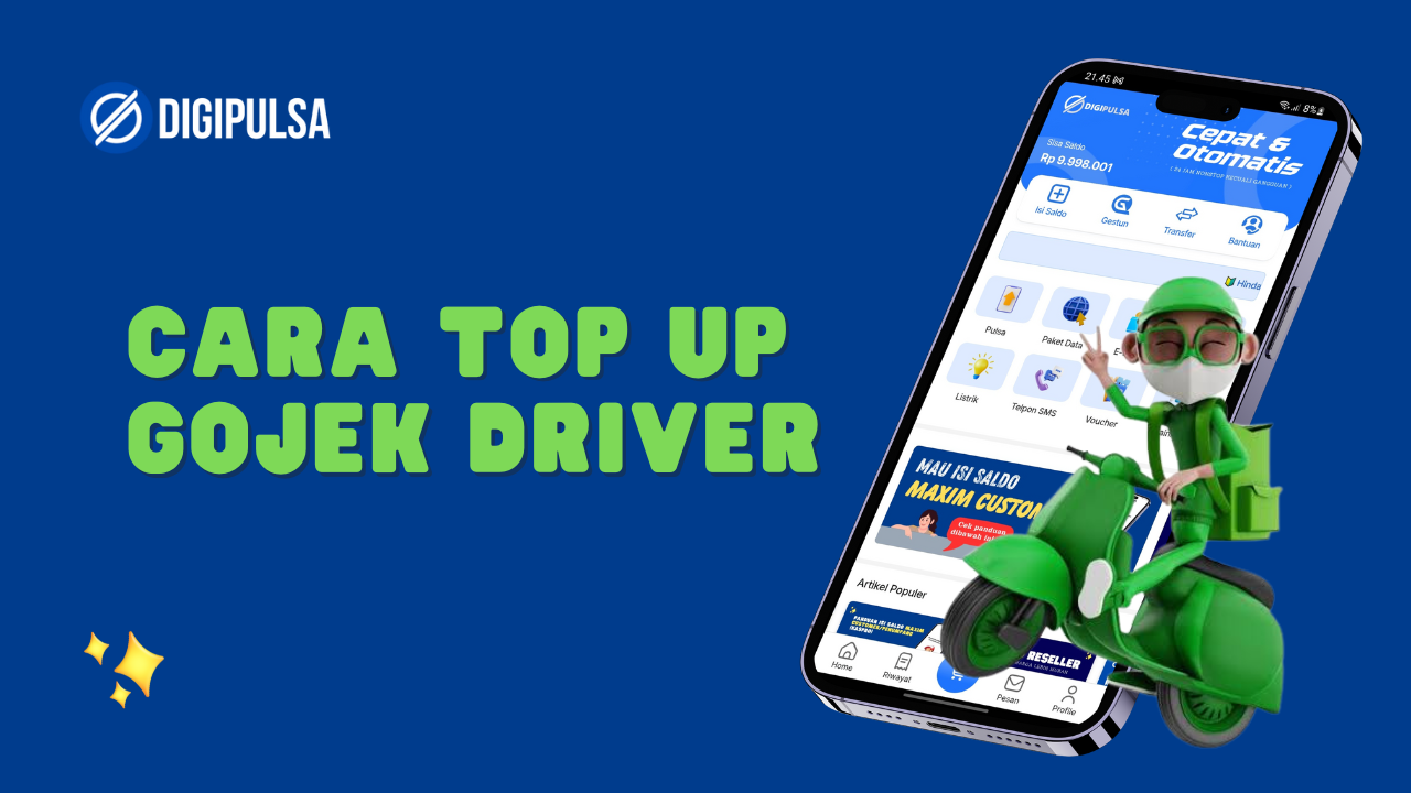 Cara Top Up Saldo Gojek Driver di Aplikasi DIGIPULSA