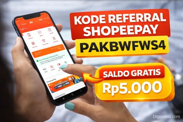Cara Pakai Kode Referral ShopeePay Oktober 2026 | PAKBWFWS4 | Dapatkan Saldo Gratis untuk Pengguna Baru