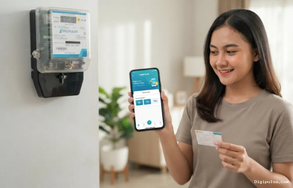 Beli Token Listrik 5K, 10K, dan 15K di DIGIPULSA dengan Mudah